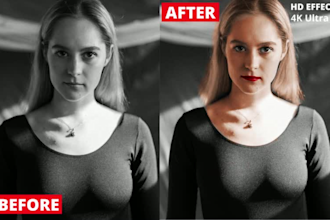 construct build or make a black and white image with realism