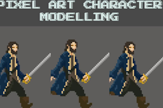do professional pixel art character pixel art animation 2d sprite sheet for you