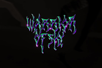 make a chrome effect and texture on your logo or type