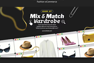 3d shopify store, redesign fashion shopify dropshipping store with 3d animation
