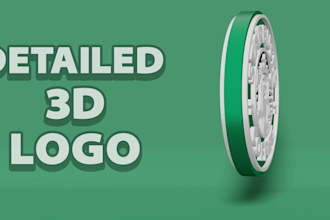 animate your 3d logo, in a 360 loop