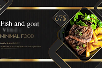 create luxury restaurant food promo,menu, video ads for your business