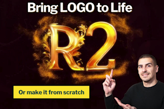 do an animated logo intro video with mesmerizing particle dust effect