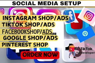 setup tiktok shop instagram shop facebook tiktok ads integrate ecommerce shopify