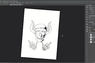 get custom skull artwork that stands out with bold details