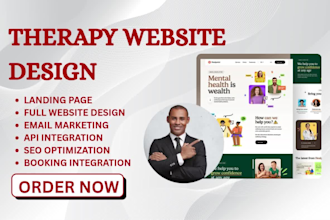 build therapy website, mental health landing page design, psychology website