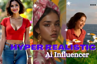 humanlike realistic ai influencer model for fanvue instagram brand female magna