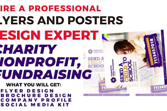 design awesome community flyer,fundraiser,nonprofit,charity,ngo,donation flyers