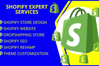 design shopify store, shopify website, revamp, SEO,   product listing upload