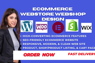 create a responsive wordpress or woocommerce ecommerce website on hostinger