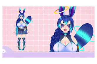 vtuber commission live 2d 3d vtuber model rig vrchat anime