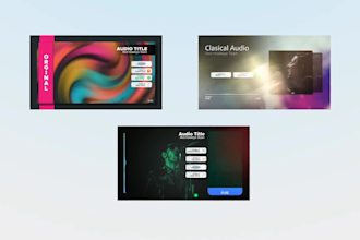 make creative audio spectrum music visualizer with animated lyrics