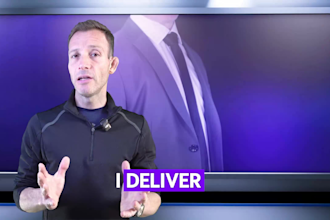 do engaging social media spokesperson videos greenscreen in german and english