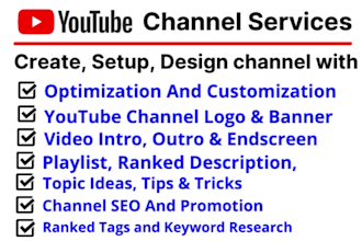 do channel creation and will be your youtube content creator
