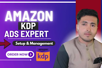 setup, manage your amazon kdp ads, ppc ads, amazon advertising VA in 48h