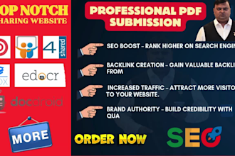 do pdf submission to 50 document sharing sites