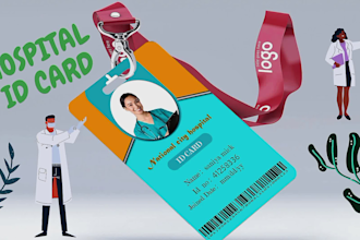 design an professionally id badge real estate id card name card lanyards