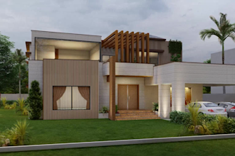 do house elevation exterior interior and floor 3d