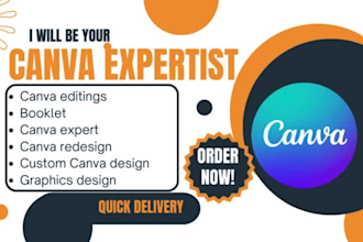 professionally design or redesign anything in canvas, illustrator and indesign