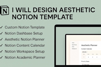 do aesthetic notion template content calendar student planner business dashboard