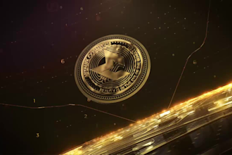 do 3d crypto coin reveal video animation and loop spinning
