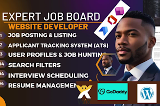 create job board website with job listing feature for recruitment agency website