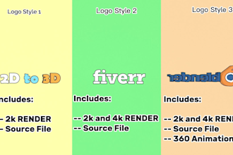 convert your 2d logo to 3d
