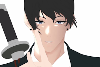 draw custom anime character illustration, avatar and oc design