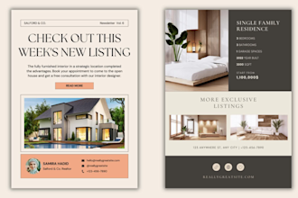 design professional mailchimp email template newsletter