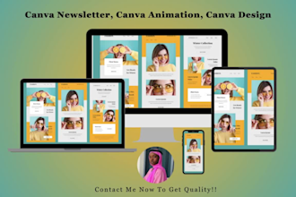 canva newsletter, canva animation, canva website, canva landing page, canva