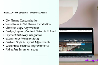 design or redesign wordpress websites with divi theme