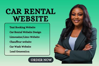 design limousine taxi booking website and chauffeur limo car rental website