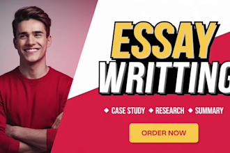 do essay writing, research, summary, case study