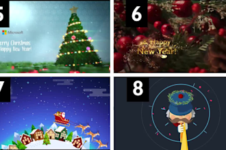 create a christmas greeting video with your logo
