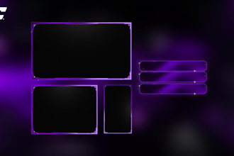 design an amazing twitch overlay stream package kick twitch logo and stream pack