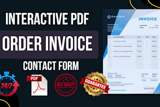 do interactive order invoice price list contact form editable fillable pdf form