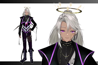 create 2d vtuber model 2d vtuber commission vtuber model 2d vtuber rigging