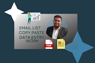 do copy past, data entry, data collecting, web scrapint