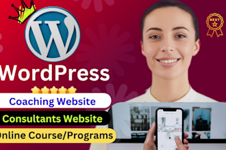 build business coach, consultant, life coach coaching website on wordpress