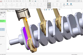 do 2dsketch and 3dmodeling, drafting, motion simulation, programming, assembly