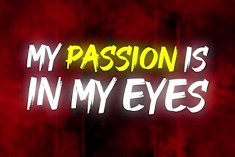 do lyrics, animated lyric video, lyric music video for your song in 24 hrs