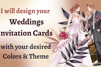 design beautiful wedding invitation card that will make your wedding special