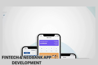 develop custom fintech app, neobank app, bill payment app, banking app