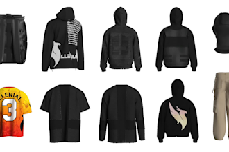 create a realistic 3d fashion design and 3d clothing mockup for your brand