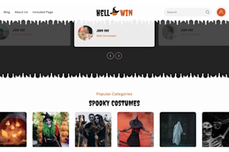 design halloween shopify store, dropshipping store, halloween website