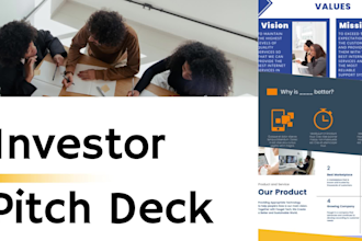 design a modern investor pitch deck
