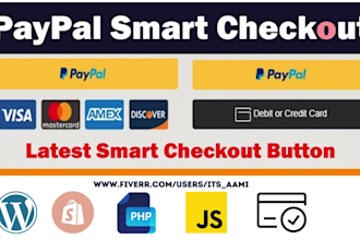 integrate paypal and smart checkout button integration