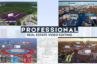professional real estate and drone video editing with motion graphics