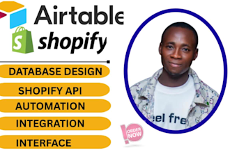 integrate airtable database with shopify and setup ecommerce store and list n8n
