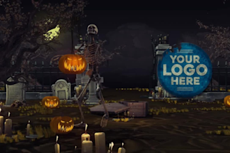 make funny skeleton dance halloween intro video